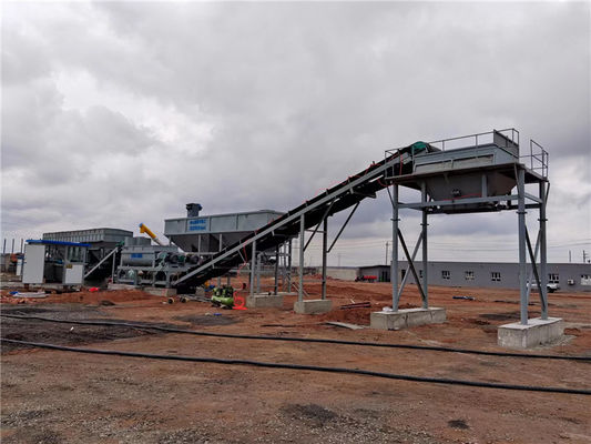 Zement-mischende Station des Boden-90kw mit dem Doppelwellen-Zwangsmischer voll automatisch
