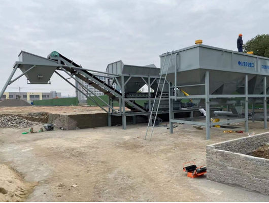 Mobiler Wasserstabilisierter Mischanlage mit horizontalen Zementsilos